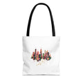 City Skyline Music Tote Bag — Watercolor NYC Skyline with Musical Notes