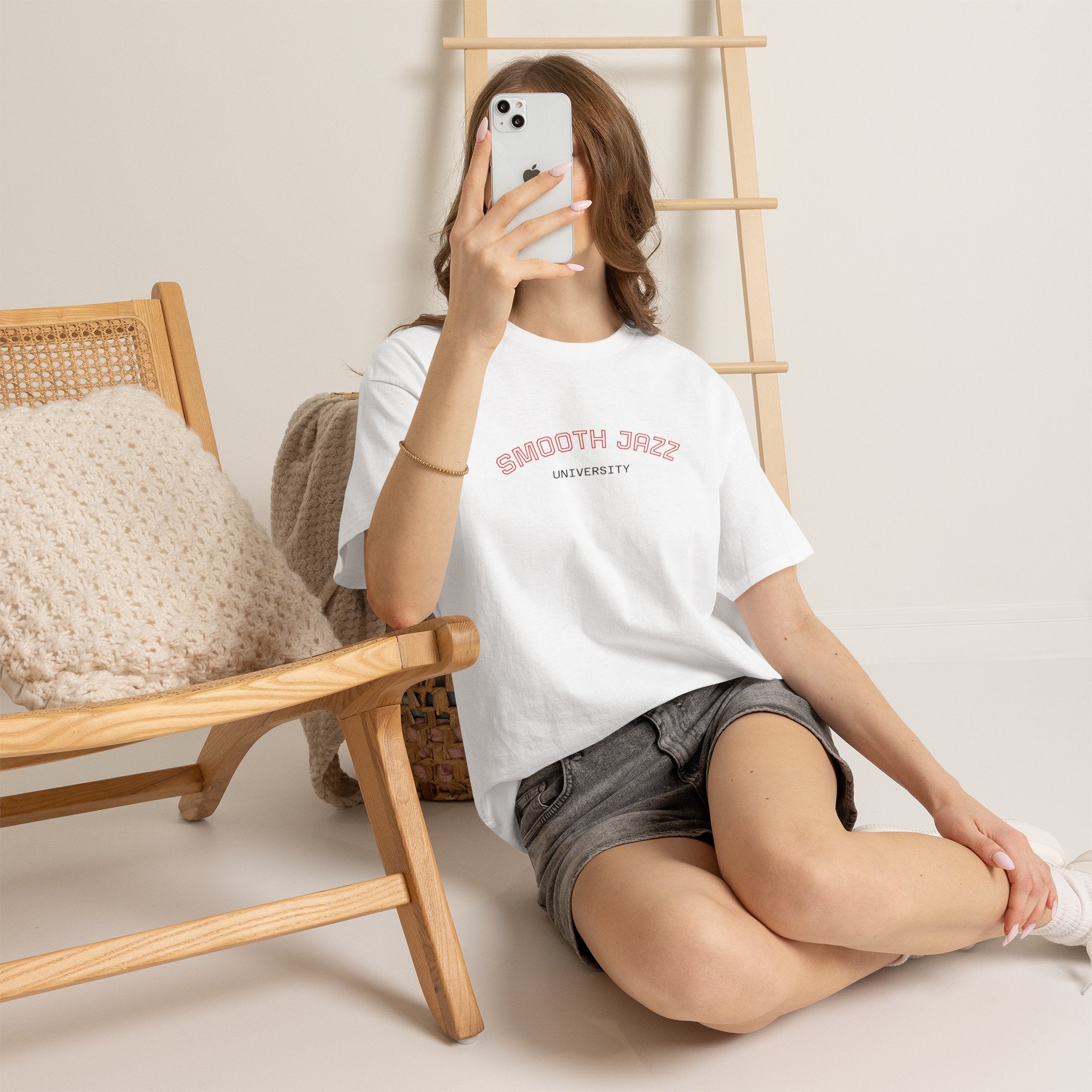 Smooth Jazz University Tee — Retro Campus Style T-Shirt