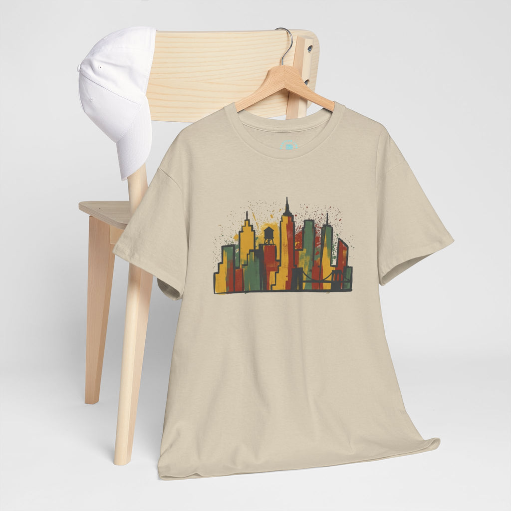 City Skyline T‑Shirt — Colorful Urban Skyline Graphic Tee
