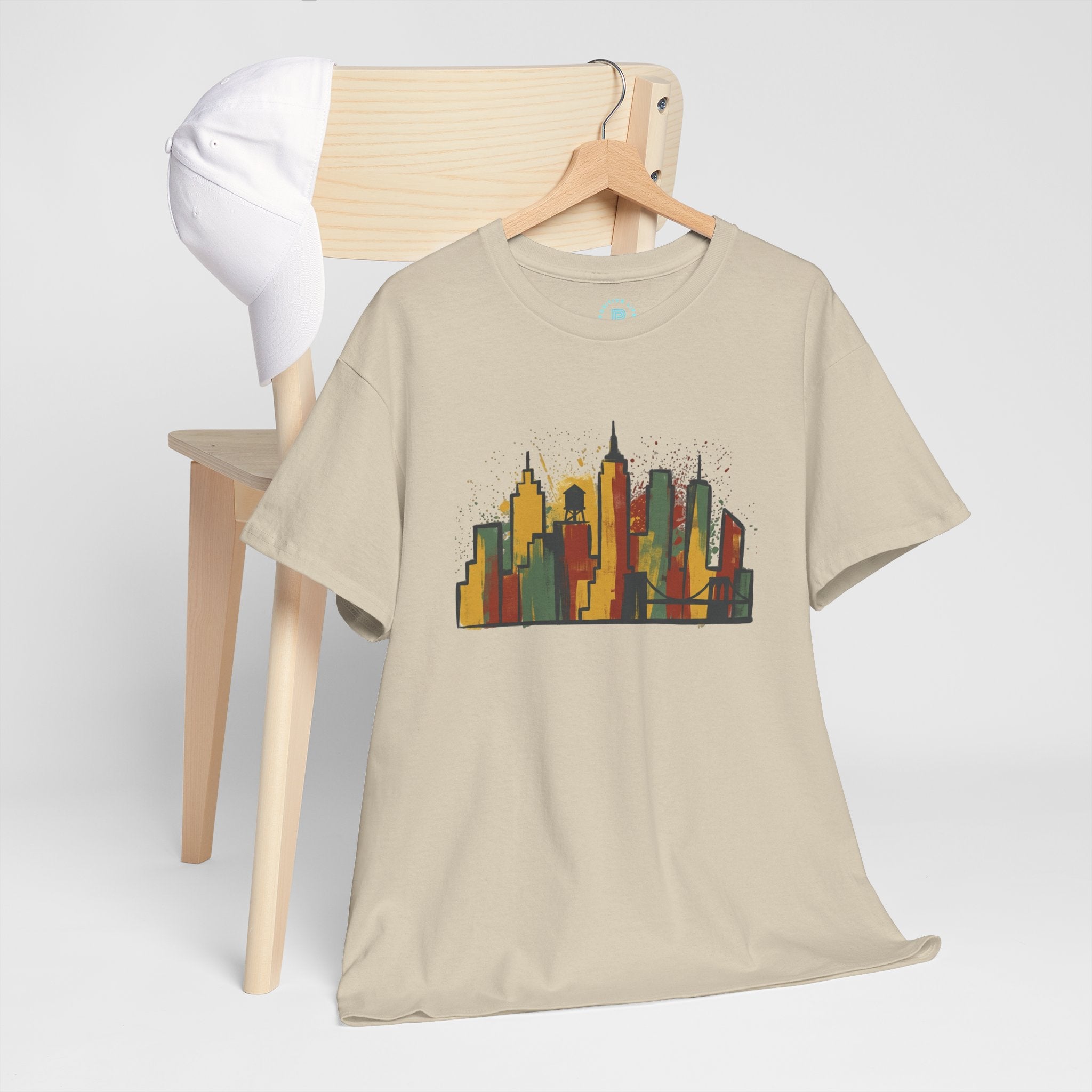 City Skyline T‑Shirt — Colorful Urban Skyline Graphic Tee