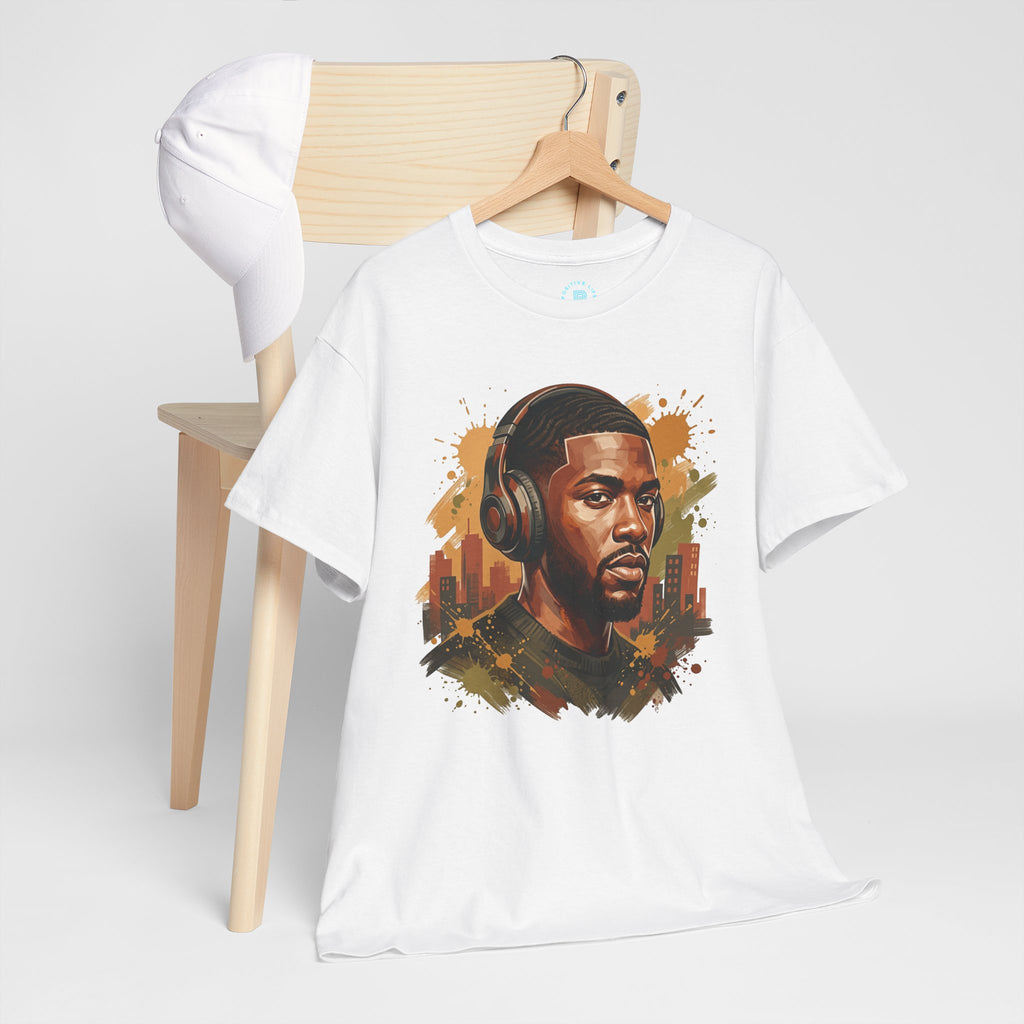 Portrait Headphones Tee — Urban Music Vibes Graphic T-Shirt