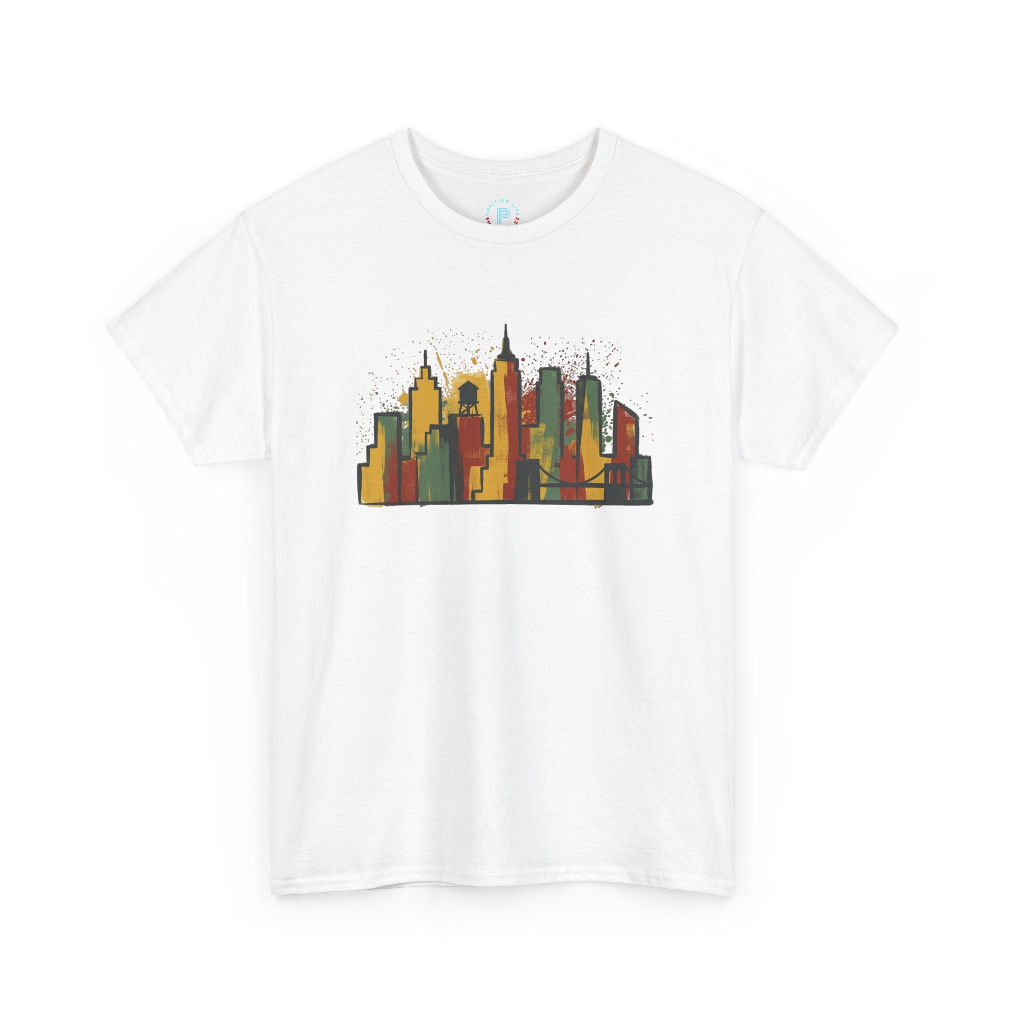 City Skyline T‑Shirt — Colorful Urban Skyline Graphic Tee