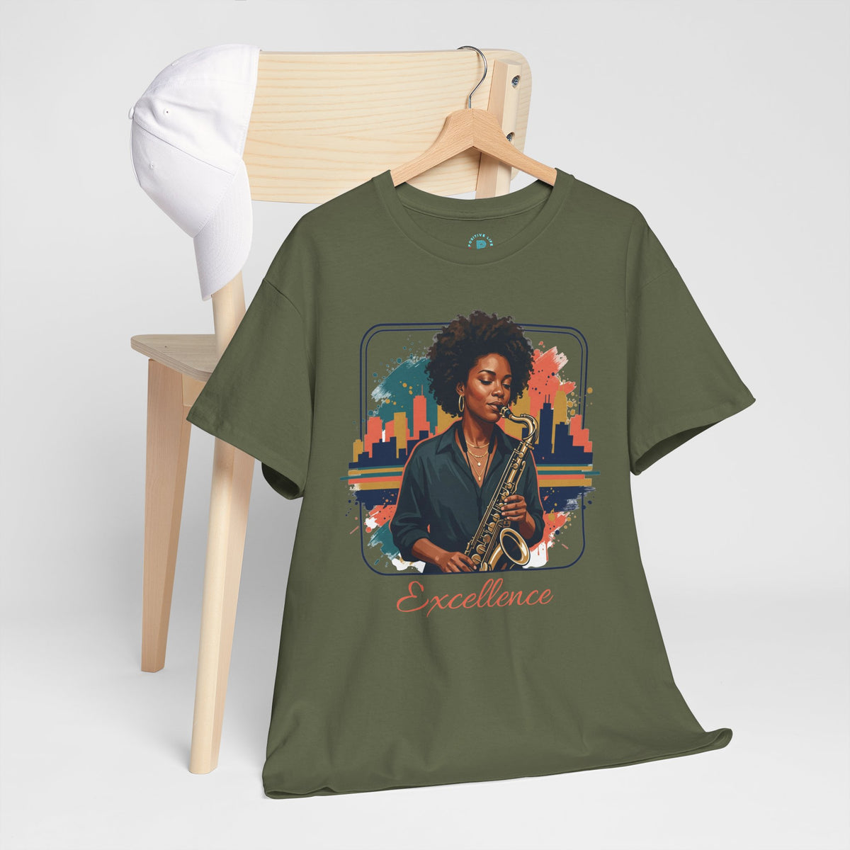Excellence Saxophone Tee — Jazz Musician Graphic T-Shirt