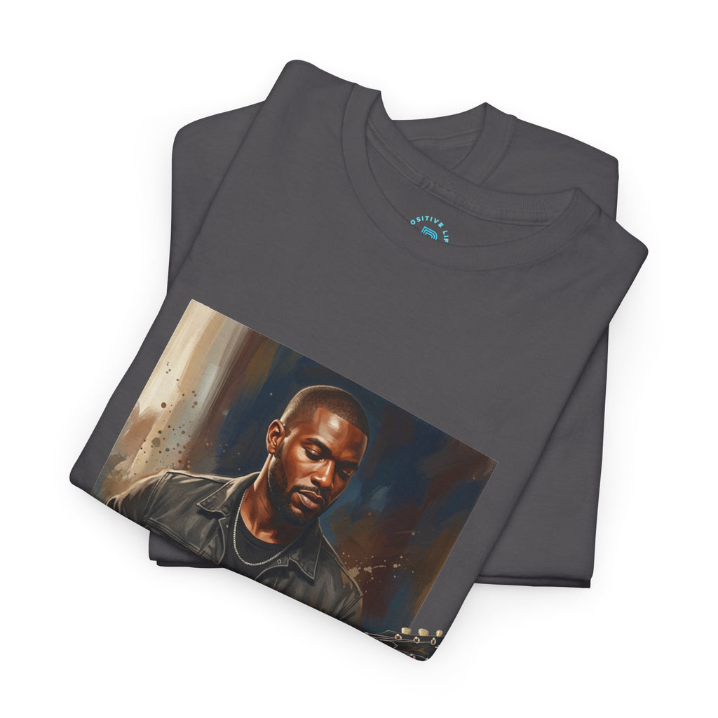 Guitarist Portrait T-Shirt — Soulful Electric Guitar Music Tee