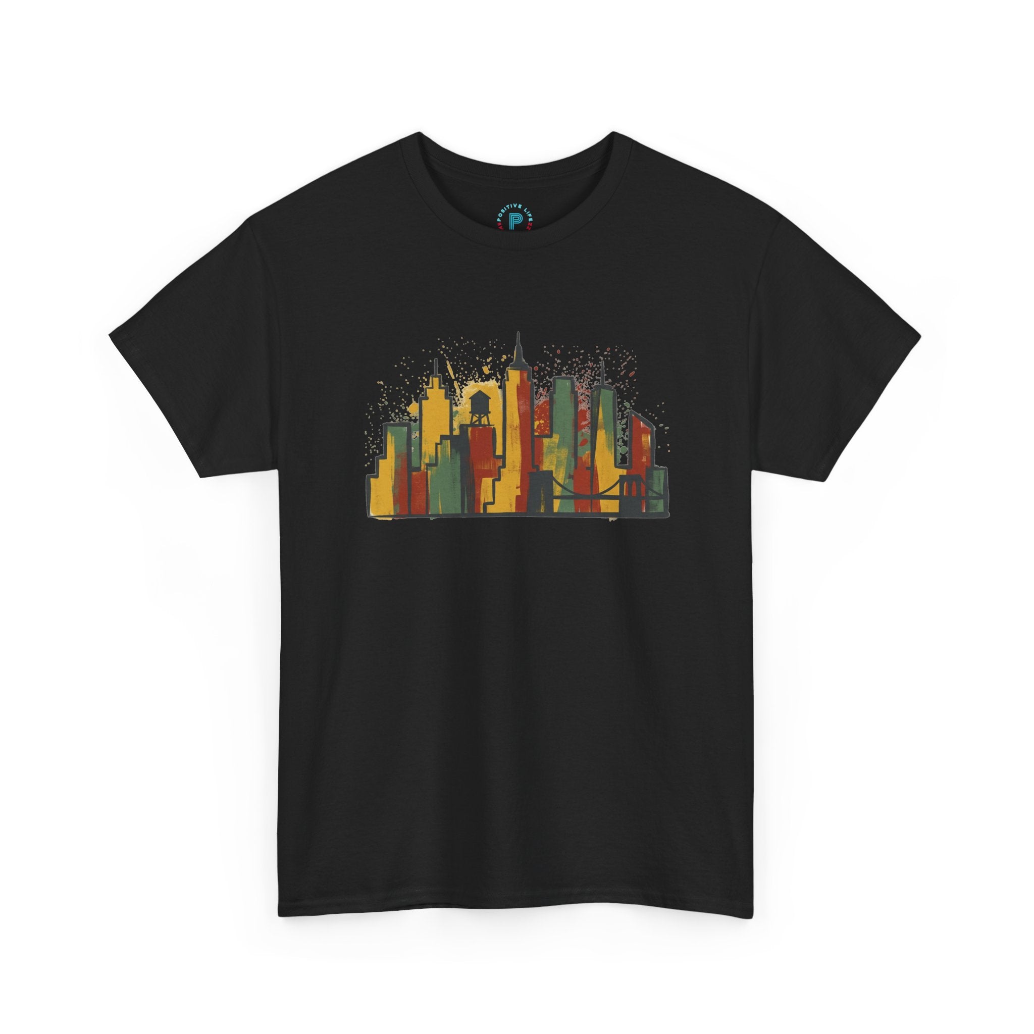 City Skyline T‑Shirt — Colorful Urban Skyline Graphic Tee