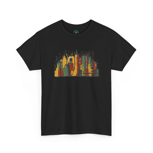City Skyline T‑Shirt — Colorful Urban Skyline Graphic Tee