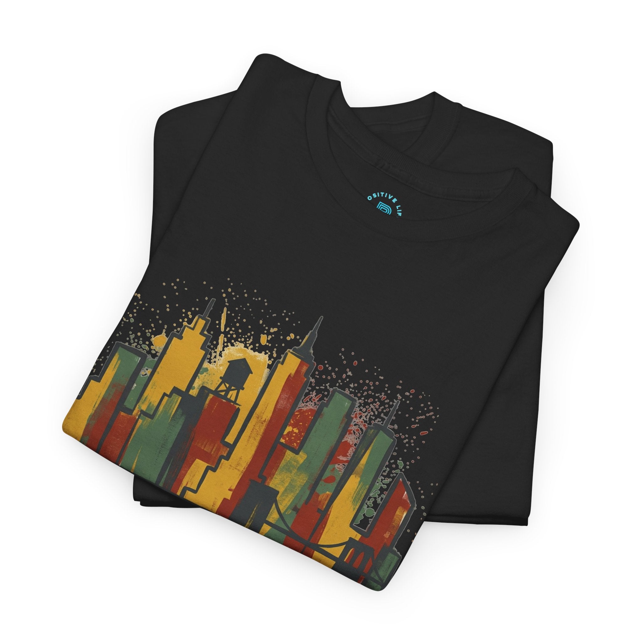 City Skyline T‑Shirt — Colorful Urban Skyline Graphic Tee