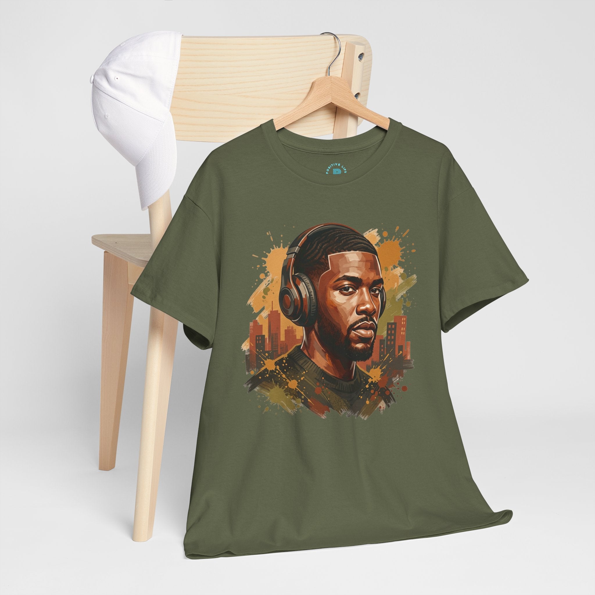 Portrait Headphones Tee — Urban Music Vibes Graphic T-Shirt