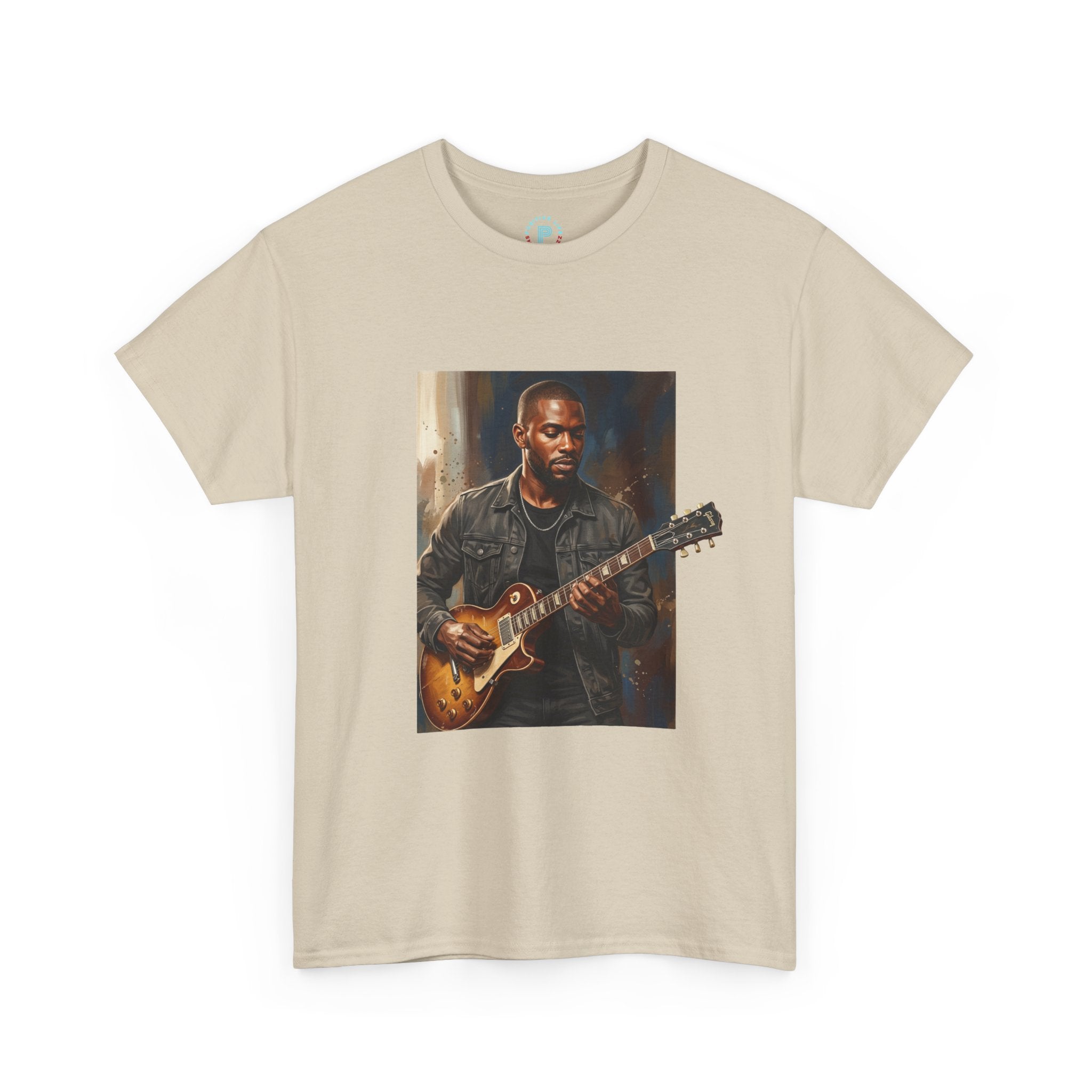Guitarist Portrait T-Shirt — Soulful Electric Guitar Music Tee