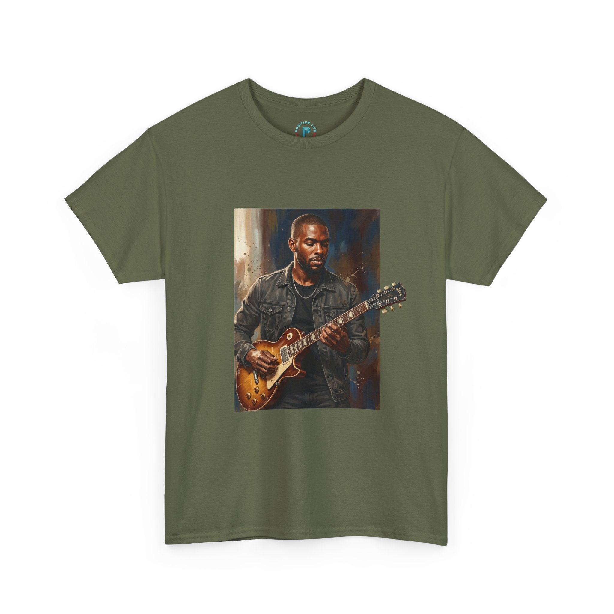 Guitarist Portrait T-Shirt — Soulful Electric Guitar Music Tee