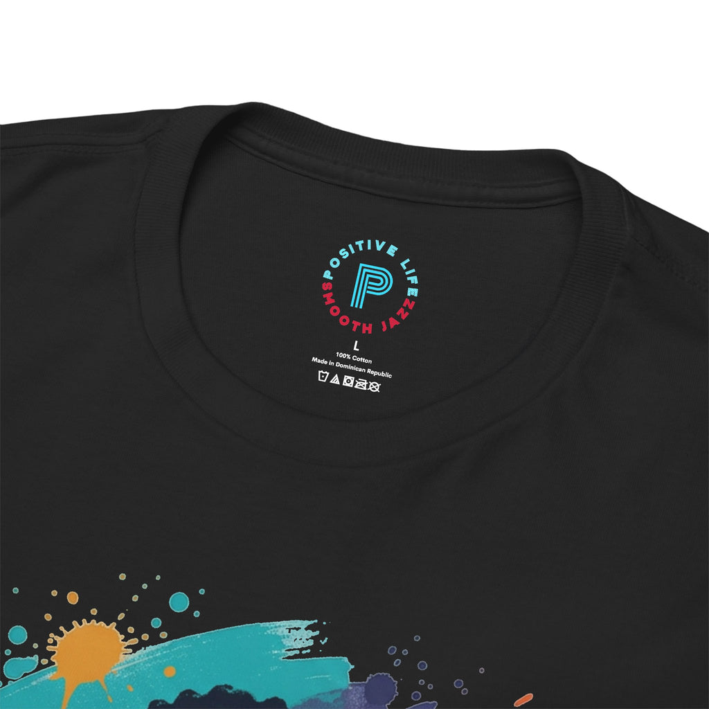 Music Lover Graphic Tee — Colorful Headphones Portrait T-Shirt