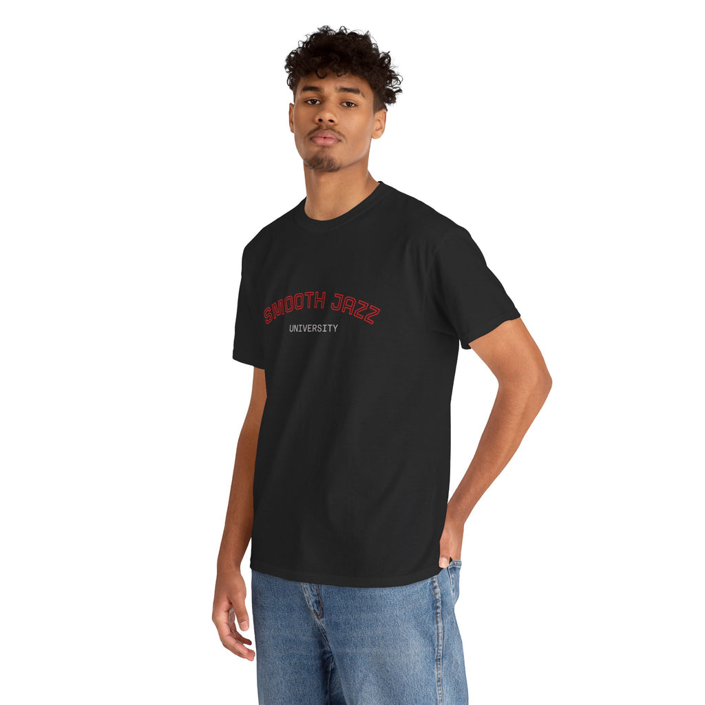 Smooth Jazz University Tee — Retro Campus Style T-Shirt