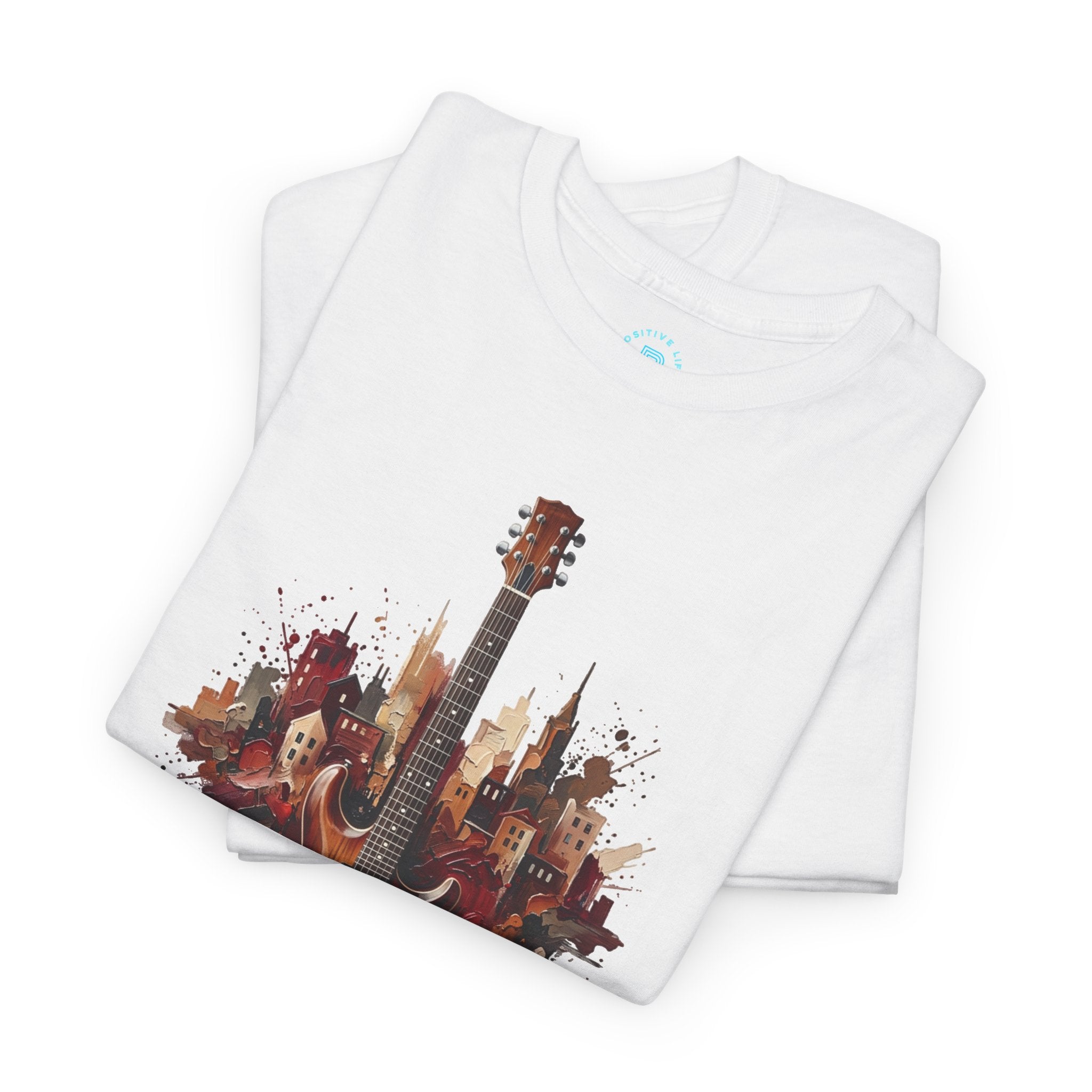 Guitar Skyline T‑Shirt — Electric Guitar Music Tee