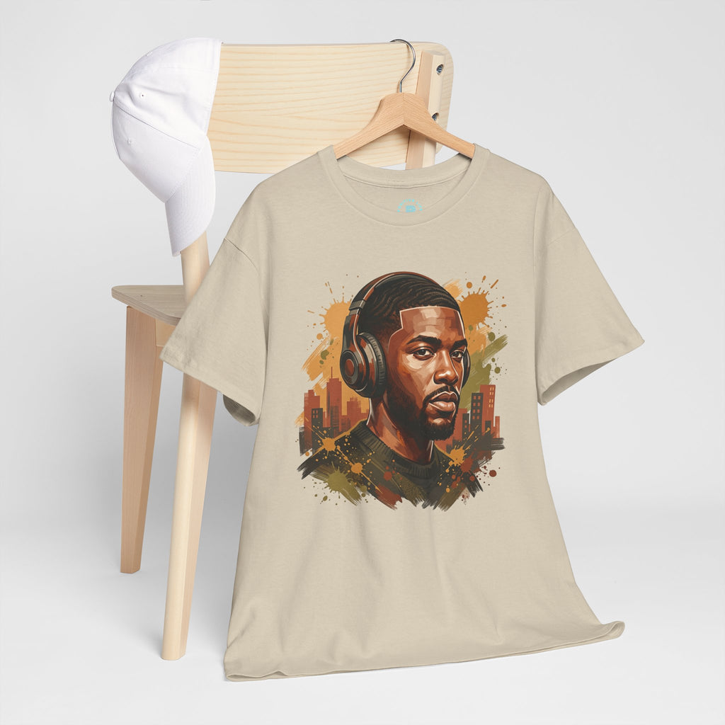 Portrait Headphones Tee — Urban Music Vibes Graphic T-Shirt