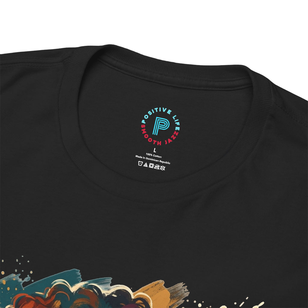 Afro Queen Portrait T-Shirt — Bold Afrocentric Headphones Art Tee
