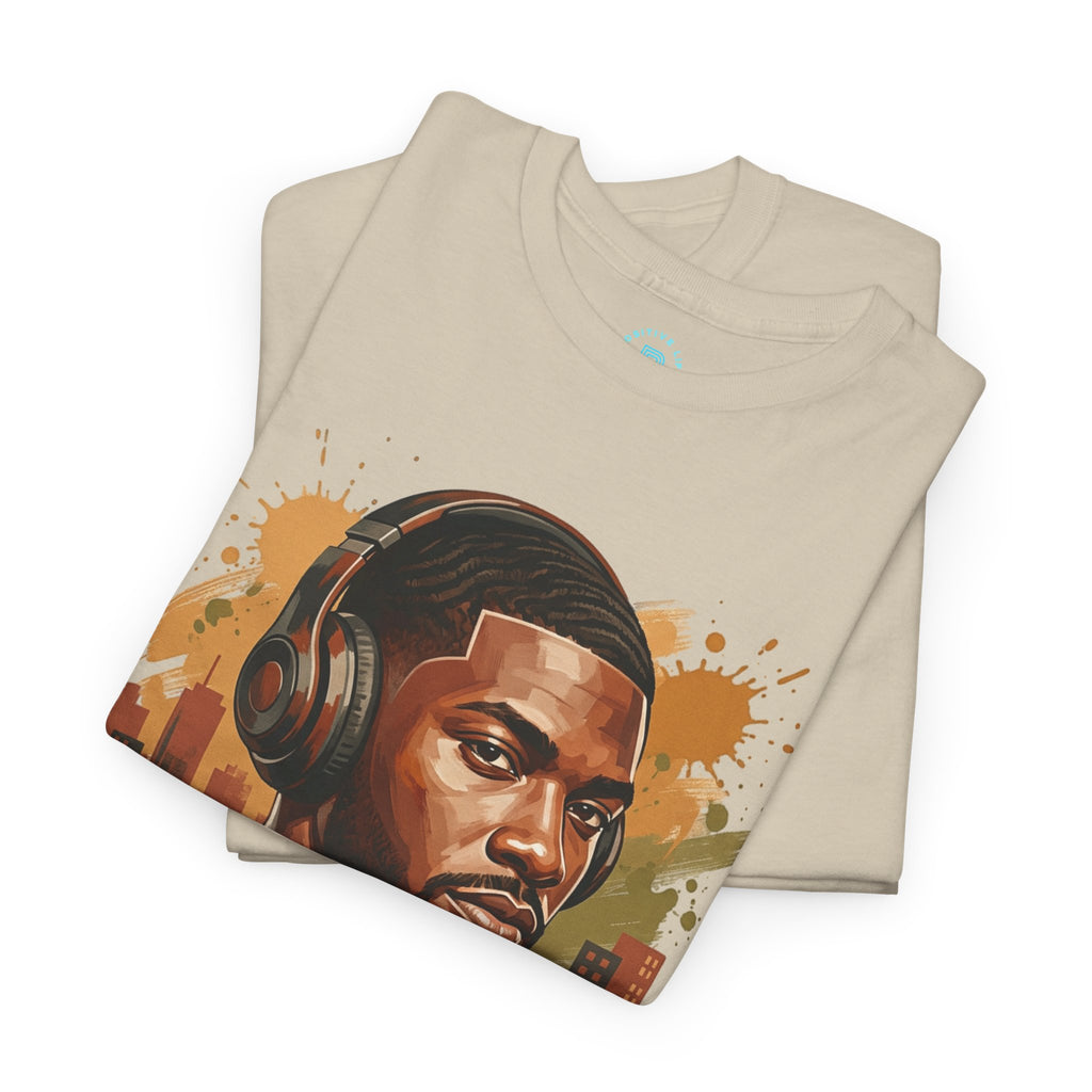 Portrait Headphones Tee — Urban Music Vibes Graphic T-Shirt