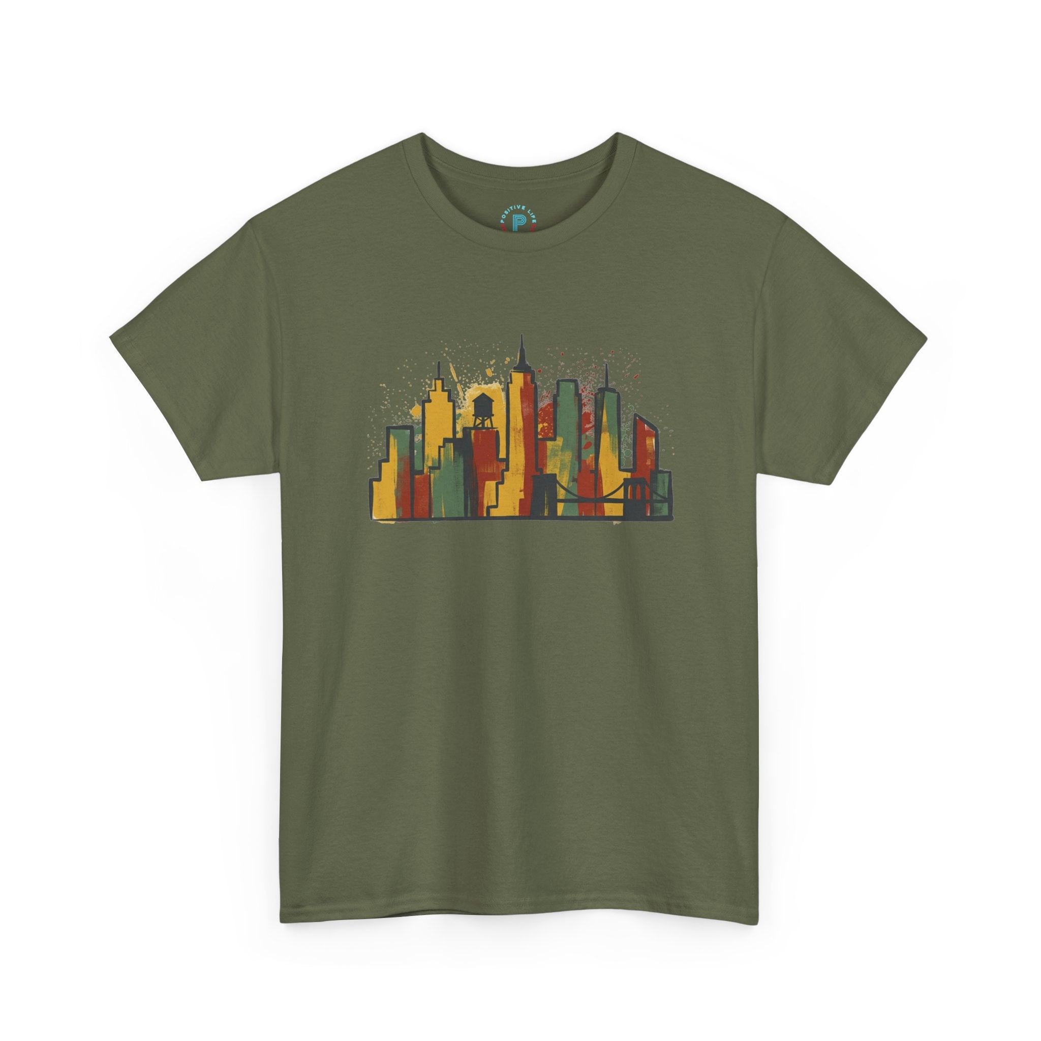 City Skyline T‑Shirt — Colorful Urban Skyline Graphic Tee
