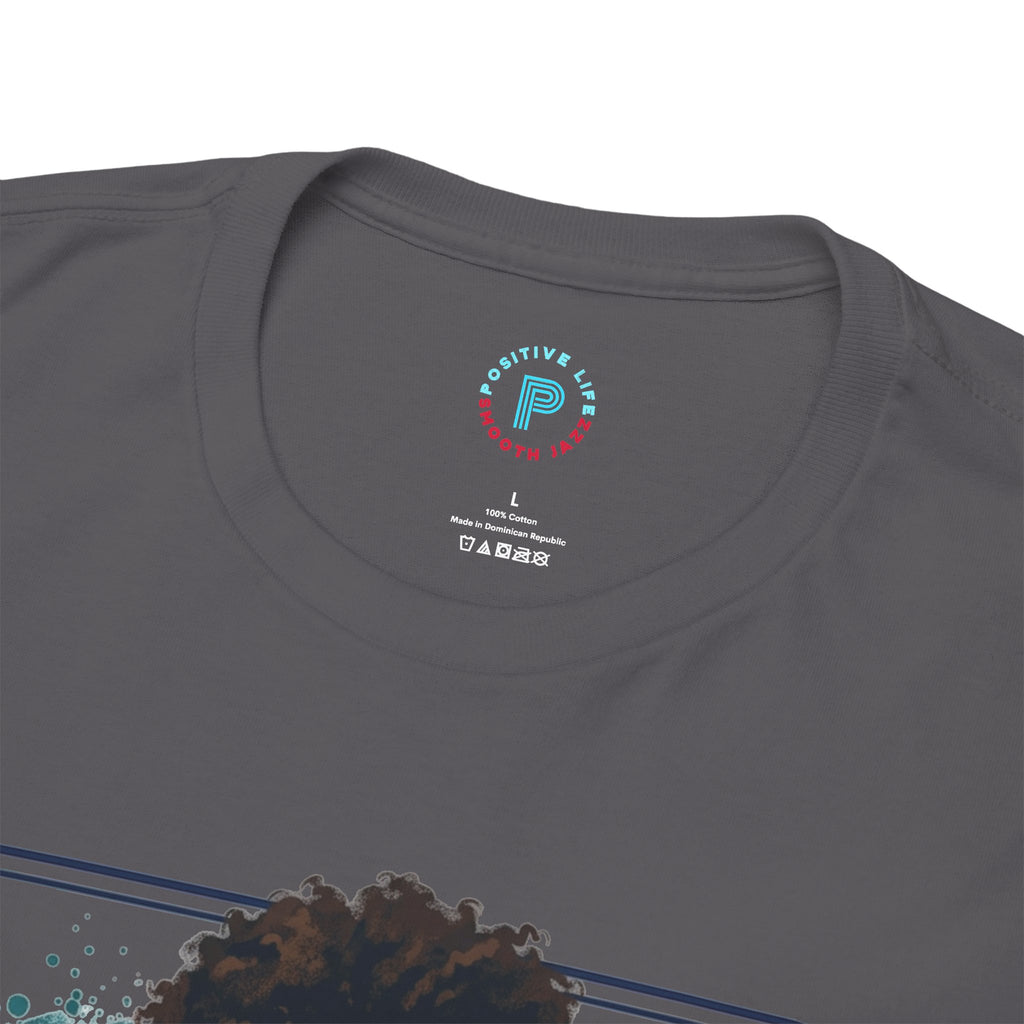 Saxophone Jazz Musician T-Shirt – Soulful Female Sax Player City Skyline Tee
