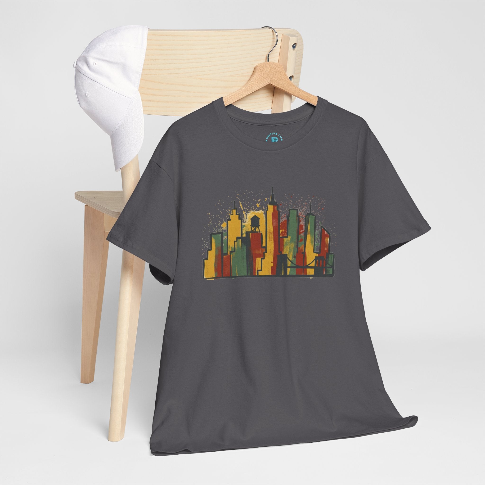 City Skyline T‑Shirt — Colorful Urban Skyline Graphic Tee