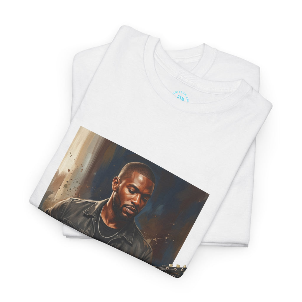 Guitarist Portrait T-Shirt — Soulful Electric Guitar Music Tee
