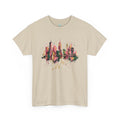 City Skyline Watercolor T-Shirt — Musical Notes Urban Graphic Tee