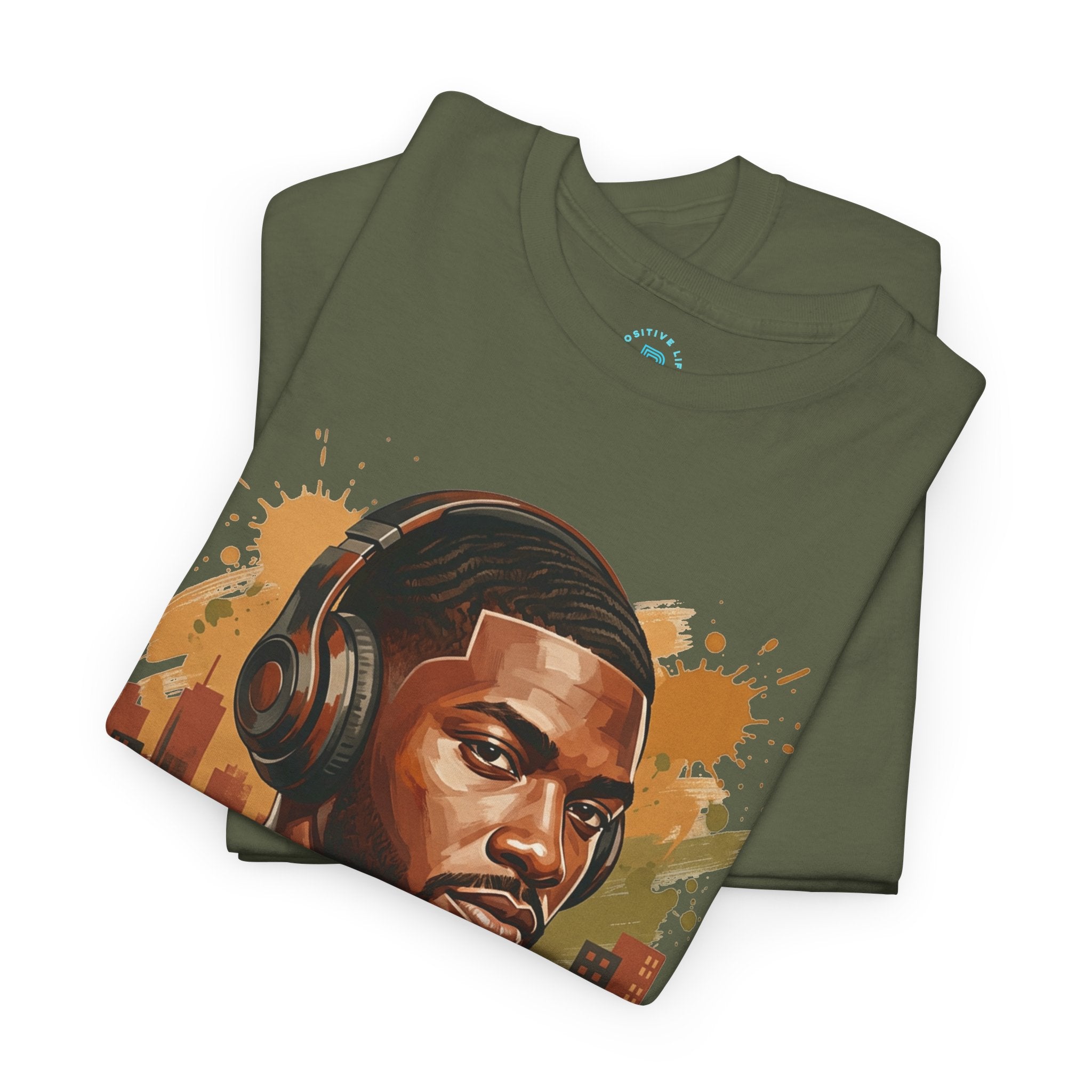Portrait Headphones Tee — Urban Music Vibes Graphic T-Shirt