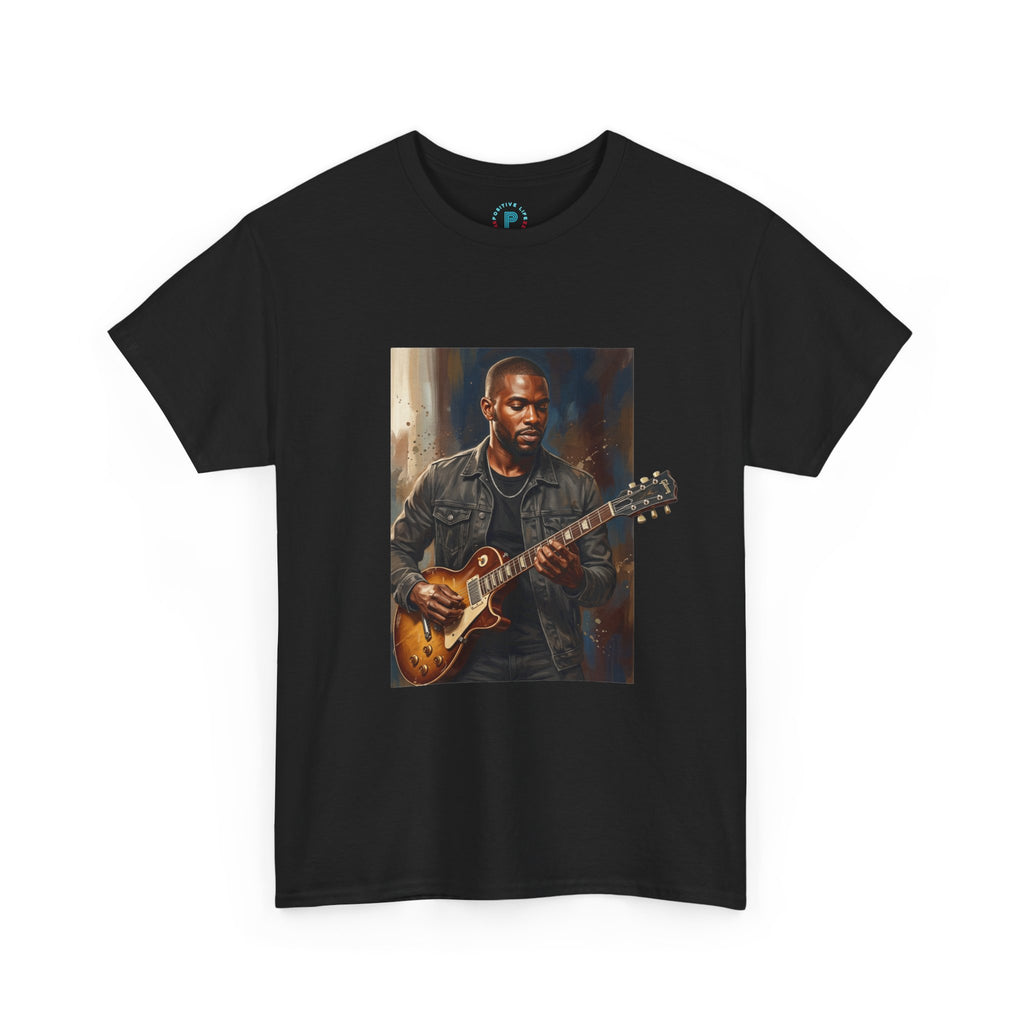 Guitarist Portrait T-Shirt — Soulful Electric Guitar Music Tee