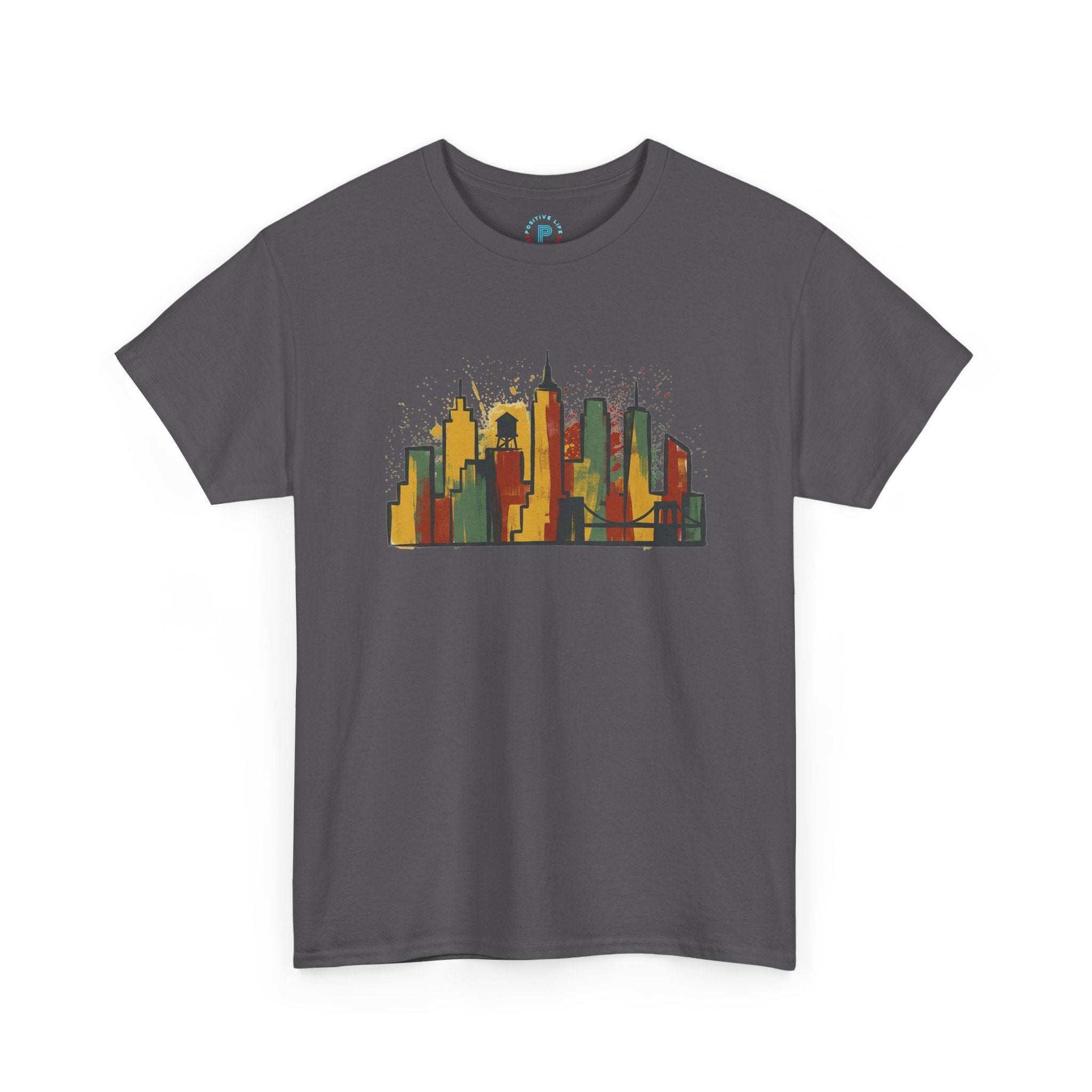 City Skyline T‑Shirt — Colorful Urban Skyline Graphic Tee