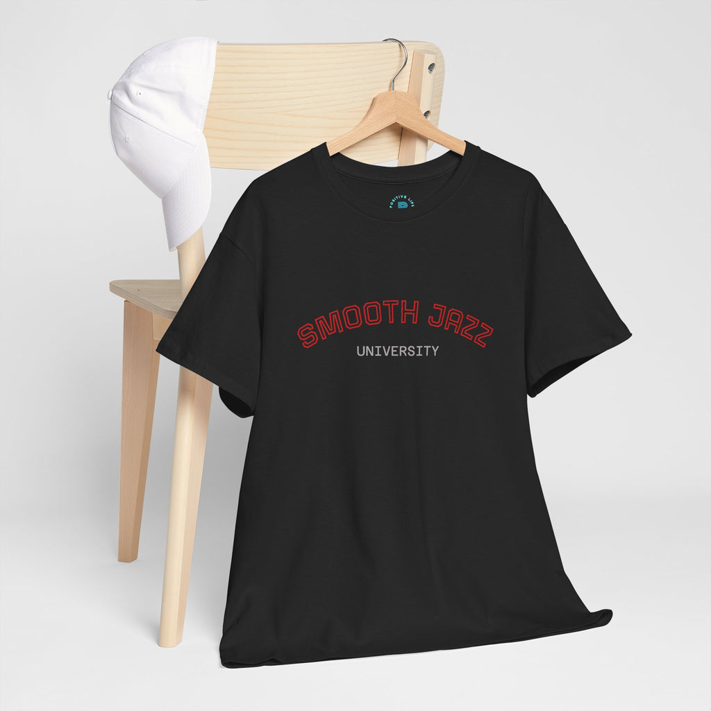 Smooth Jazz University Tee — Retro Campus Style T-Shirt