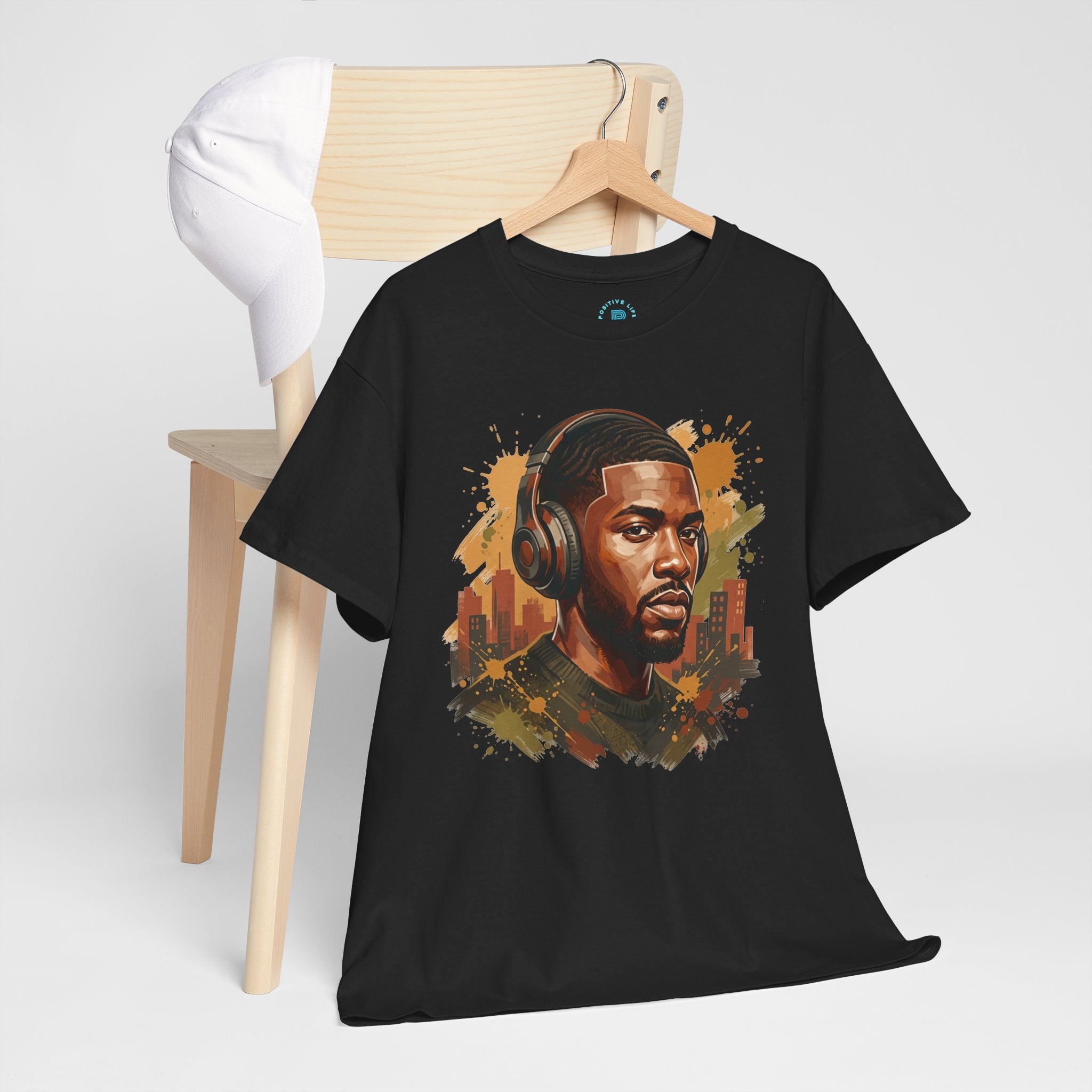 Portrait Headphones Tee — Urban Music Vibes Graphic T-Shirt