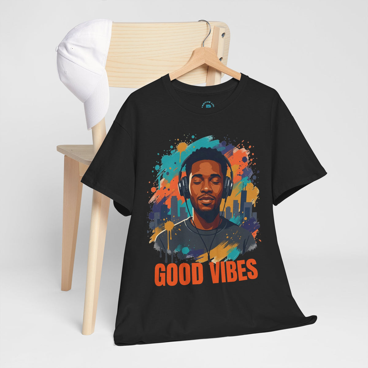 Good Vibes Tee — Retro Music Graphic T-Shirt for Music Lovers