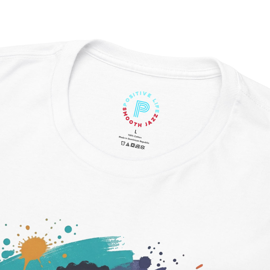 Music Lover Graphic Tee — Colorful Headphones Portrait T-Shirt