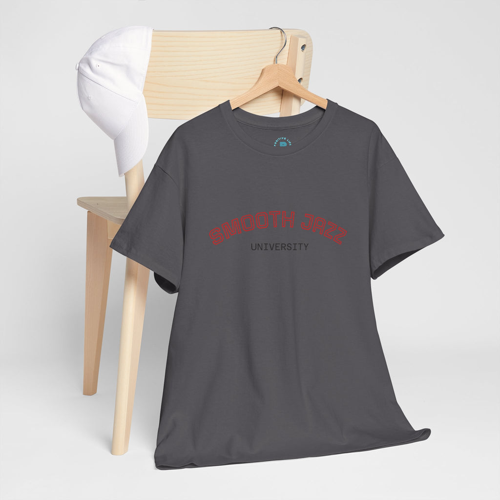 Smooth Jazz University Tee — Retro Campus Style T-Shirt