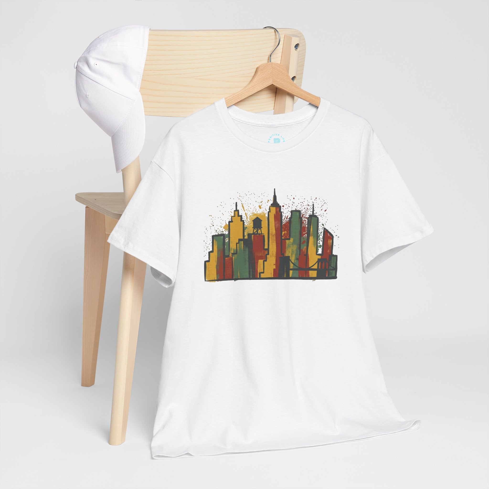 City Skyline T‑Shirt — Colorful Urban Skyline Graphic Tee
