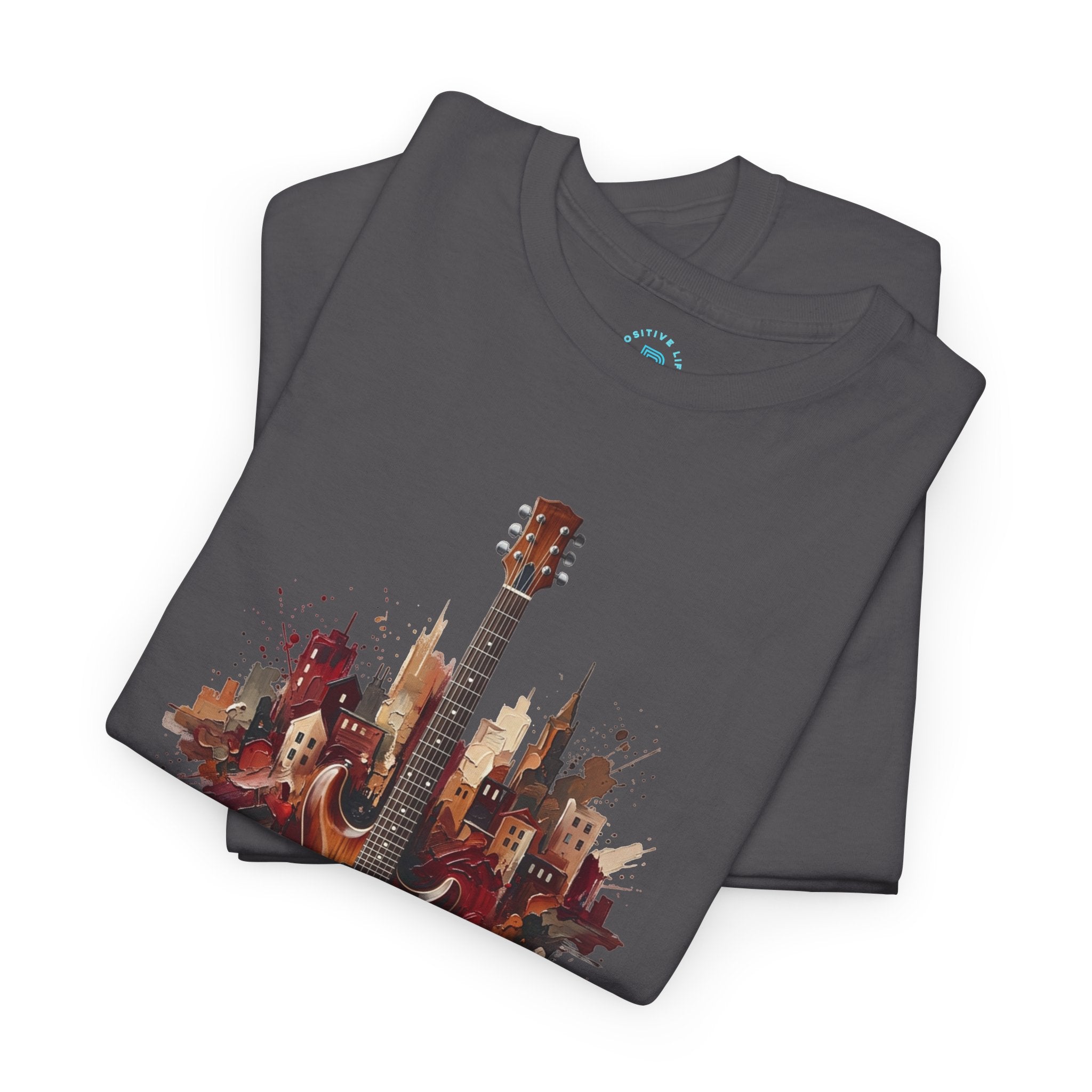 Guitar Skyline T‑Shirt — Electric Guitar Music Tee