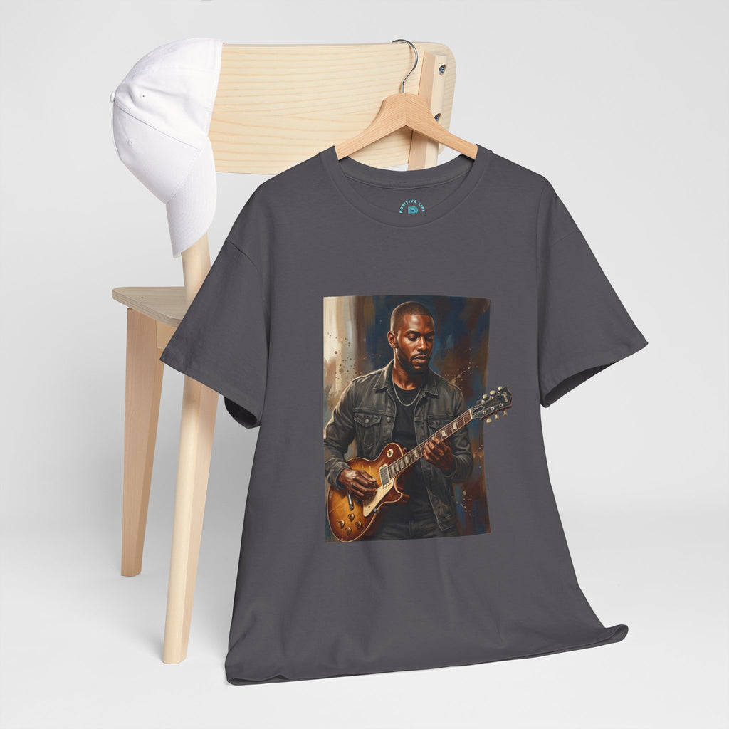 Guitarist Portrait T-Shirt — Soulful Electric Guitar Music Tee
