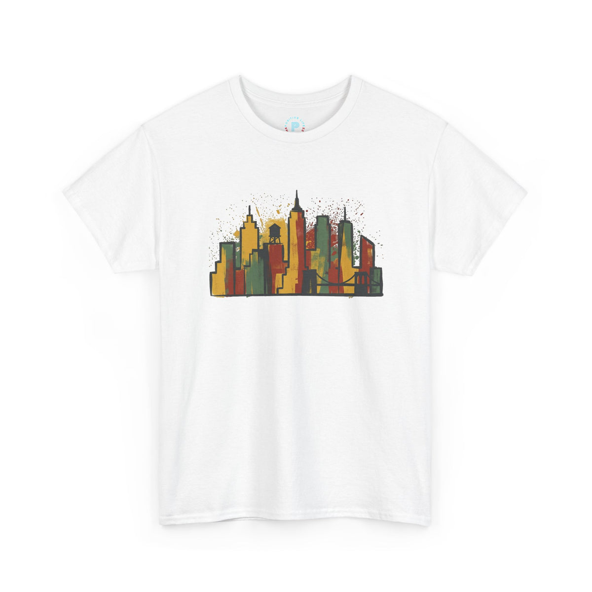 City Skyline T‑Shirt — Colorful Urban Skyline Graphic Tee