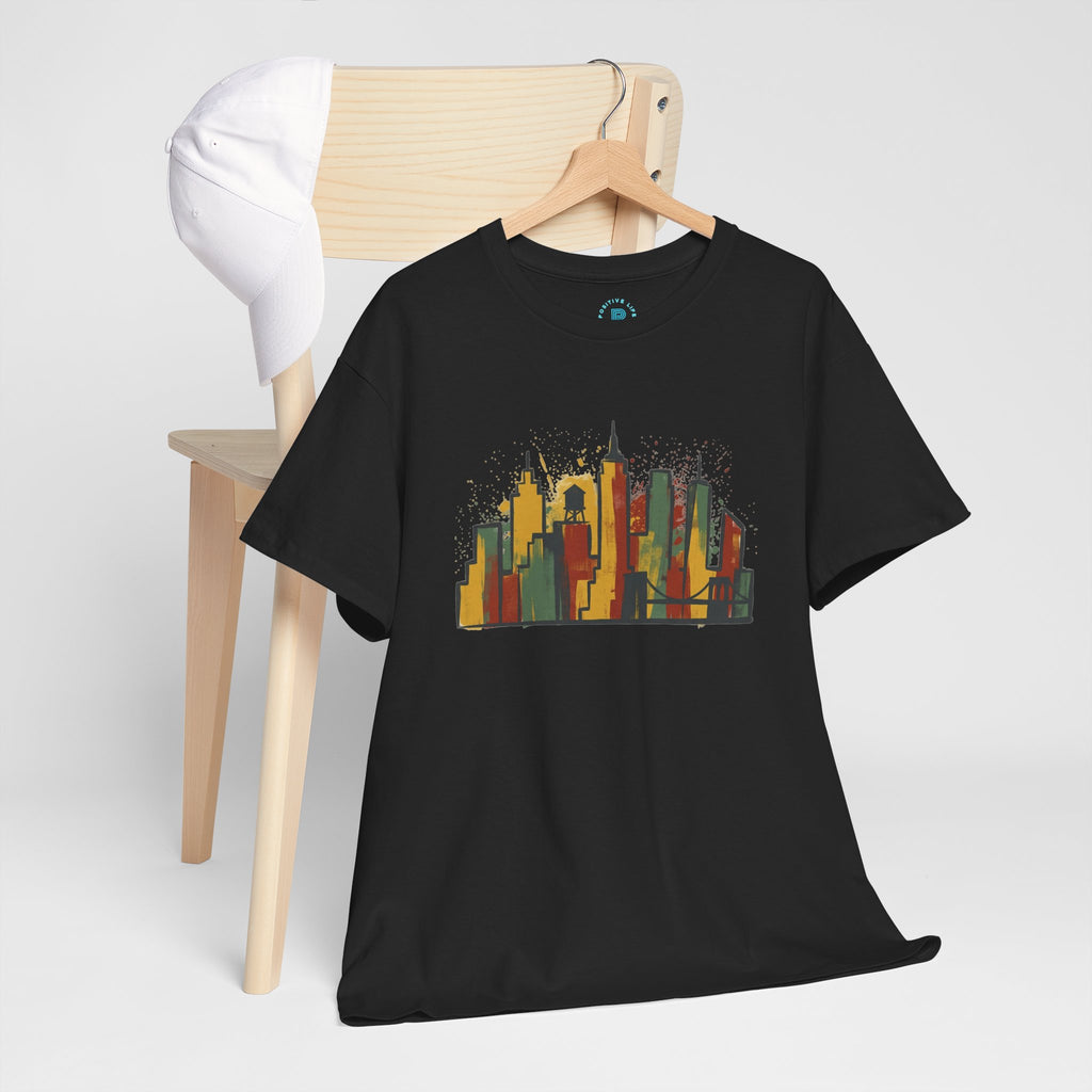 City Skyline T‑Shirt — Colorful Urban Skyline Graphic Tee