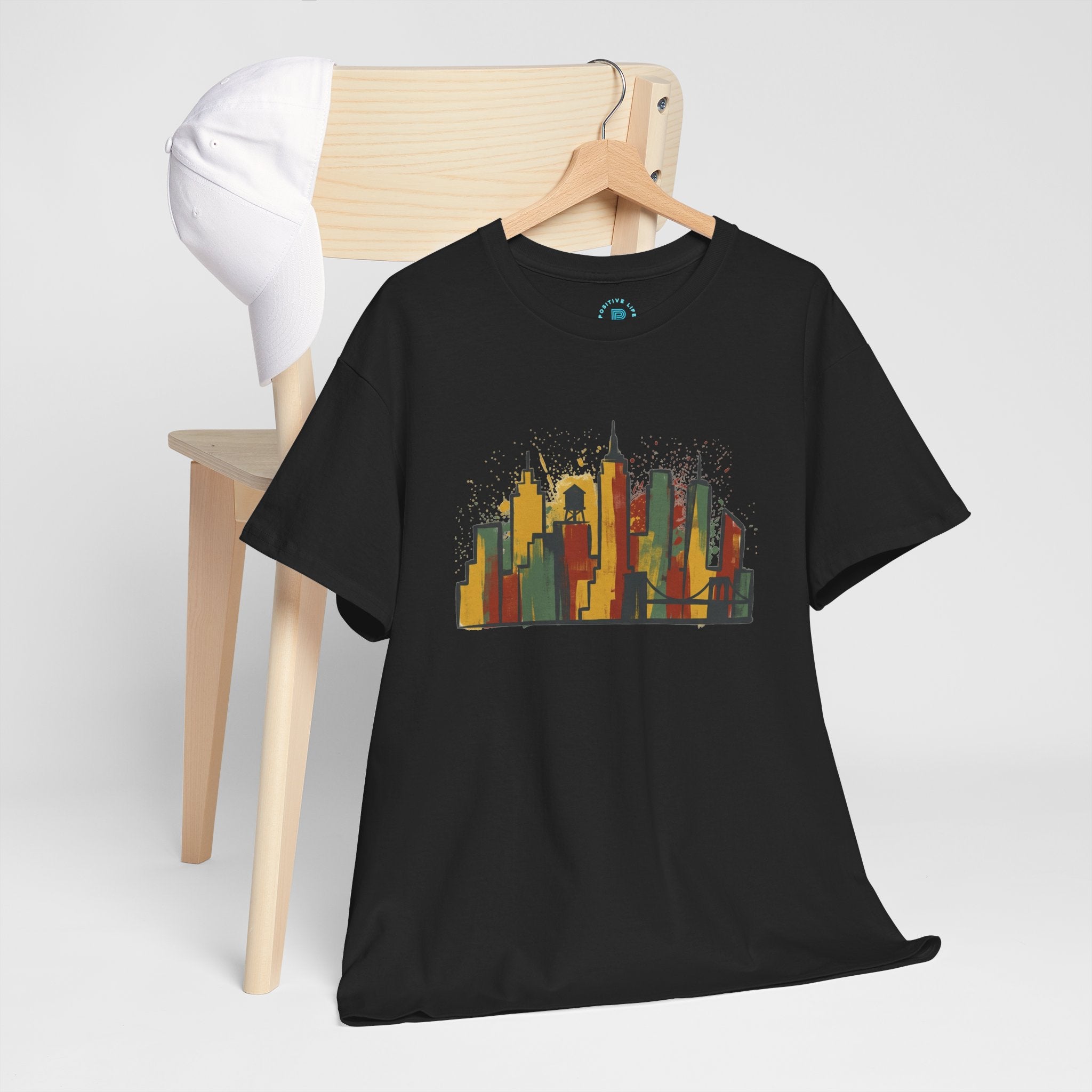 City Skyline T‑Shirt — Colorful Urban Skyline Graphic Tee