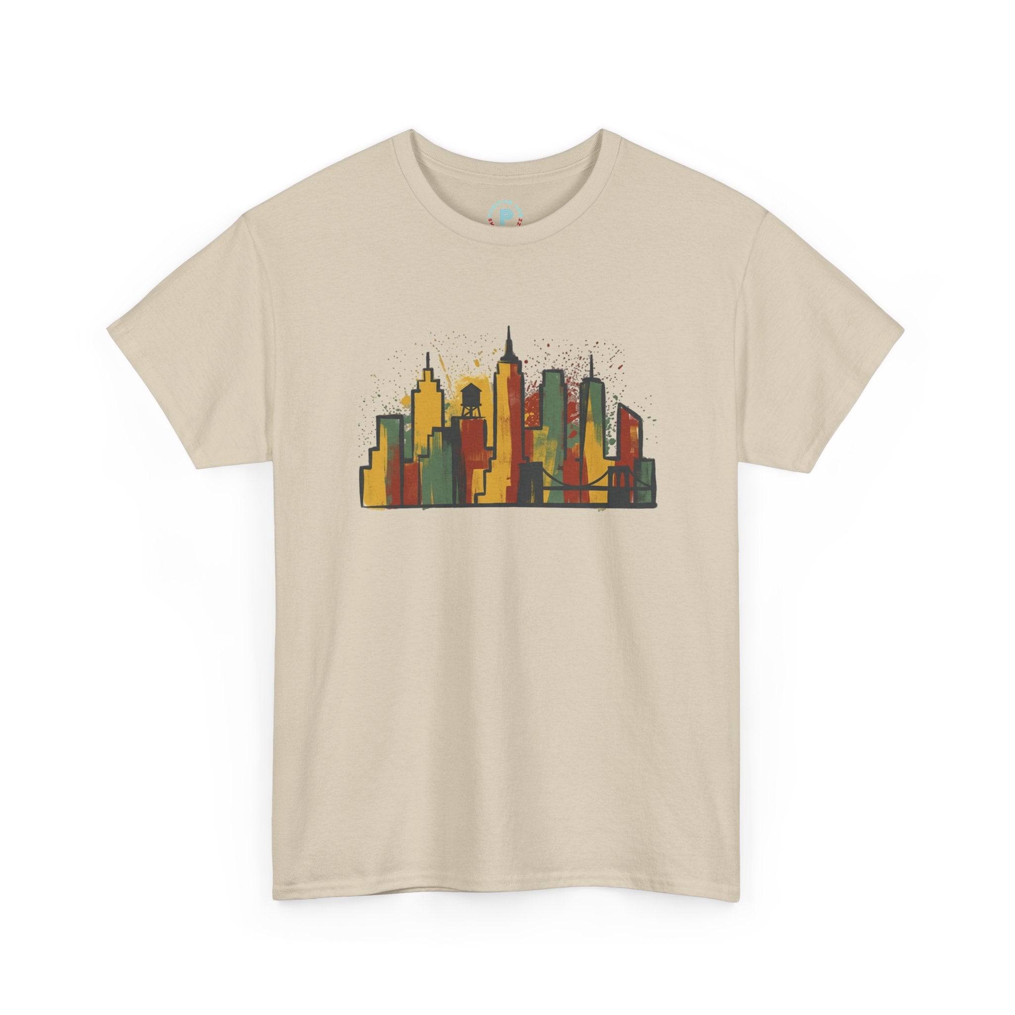 City Skyline T‑Shirt — Colorful Urban Skyline Graphic Tee
