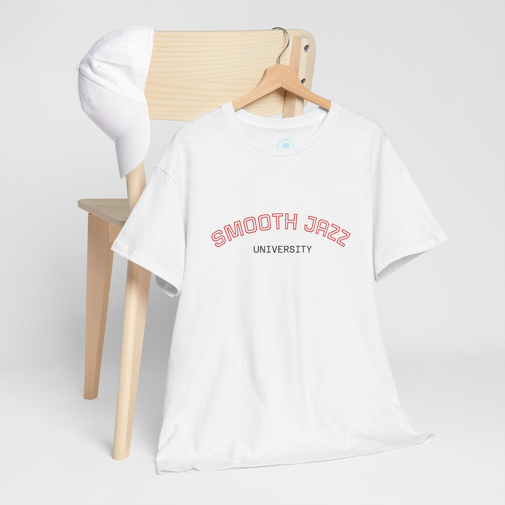 Smooth Jazz University Tee — Retro Campus Style T-Shirt