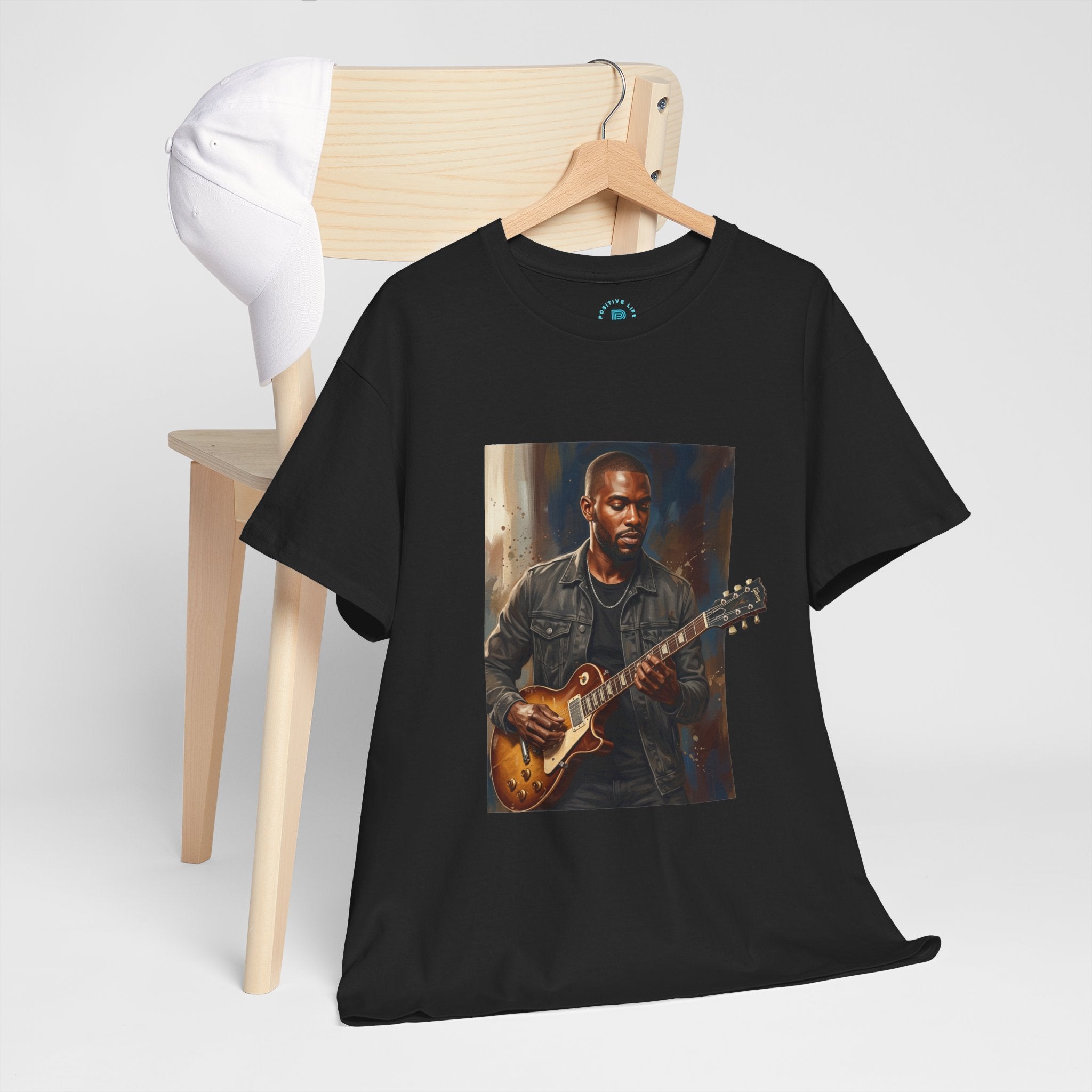 Guitarist Portrait T-Shirt — Soulful Electric Guitar Music Tee